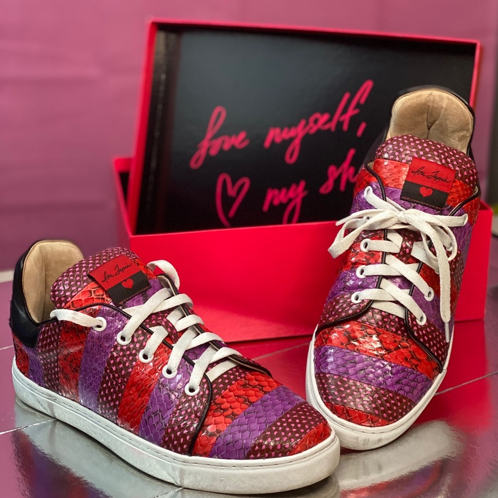 Isa Tapia Snake Skin Sneakers